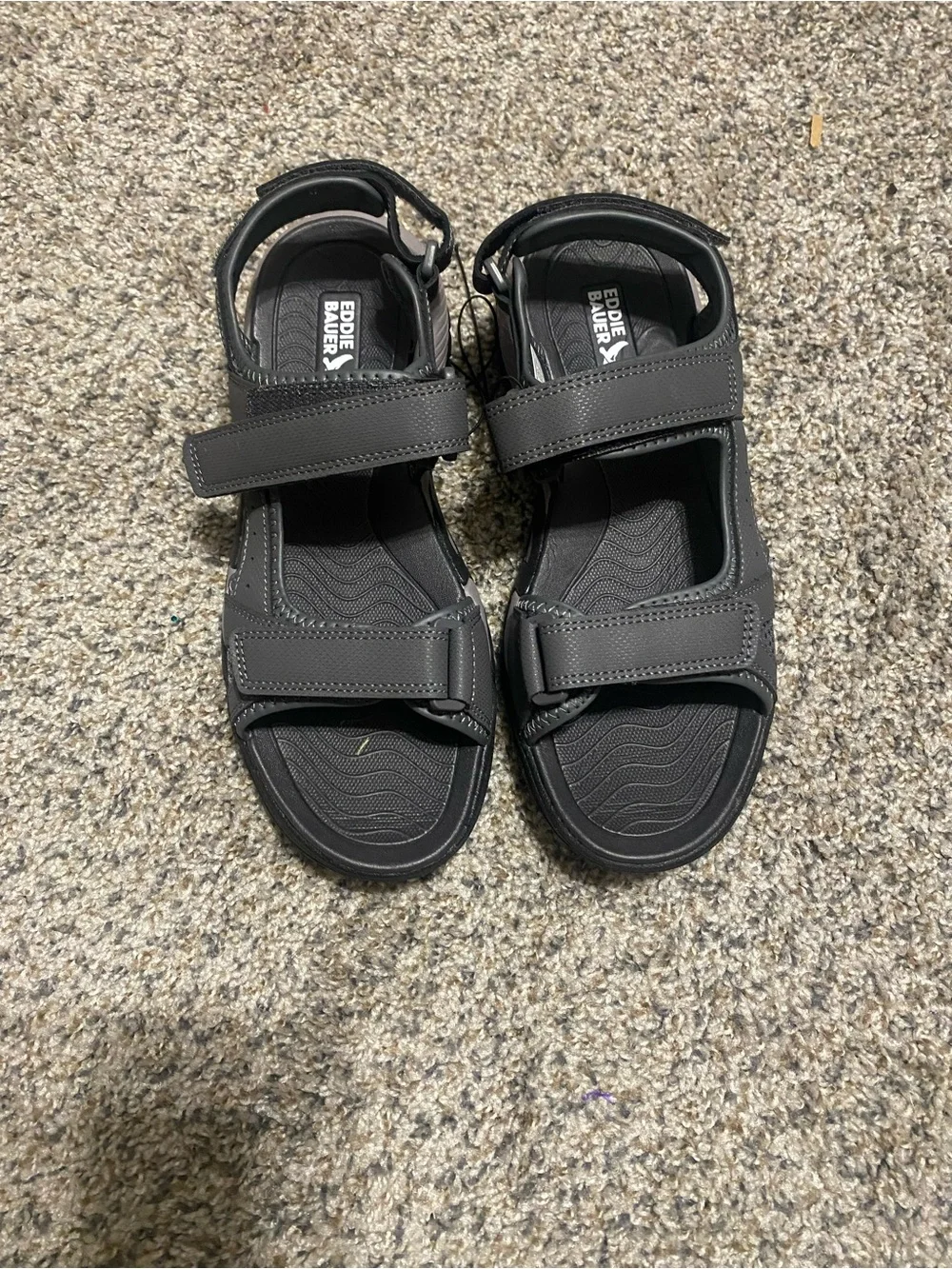 Eddie Bauer Men's Gray Hook-and-Loop Sport Sandals